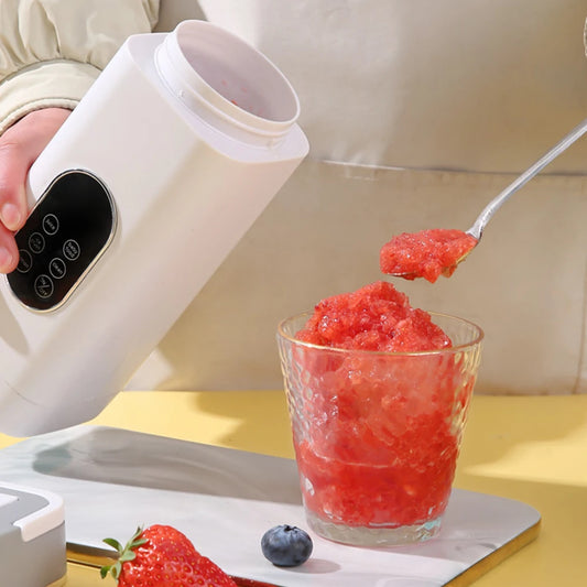 Travel-Ready 2-Cup Electric Juicer — Personal USB Rechargeable Blender for Fresh On-the-Go Smoothies
